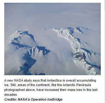 NASA study says there is no melting of Antarctic Ice